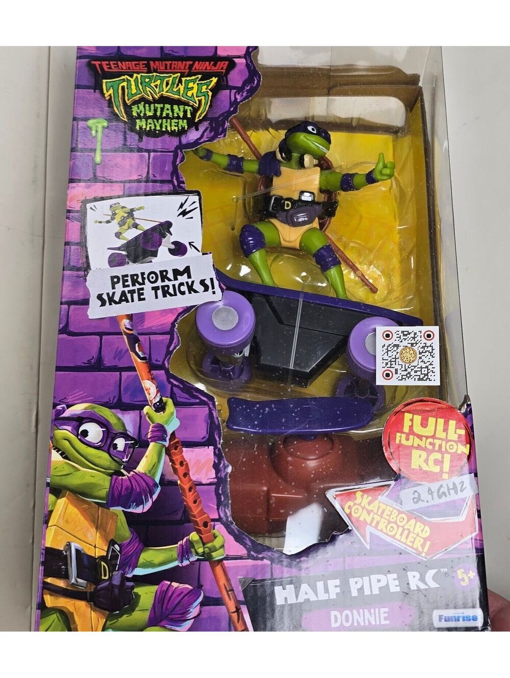 Teenage Mutant Ninja Turtles Mutant Mayhem Donnie Half Pipe RC Toy NIB